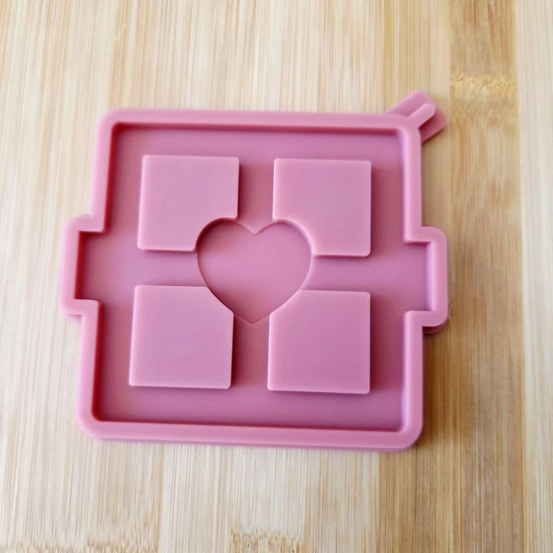 Silikon – Gießform – Geschenkdosen-Deckel Herzgeschenk -