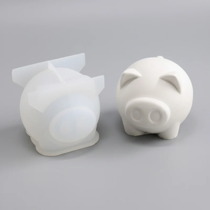Silikonform 3D Schwein Gießform Glücksschwein für Raysin, Epoxidharz ca 6 cm