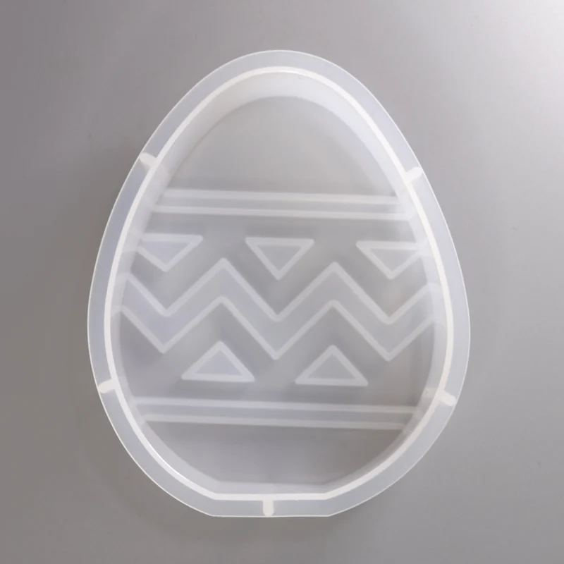 Silikonform Osterei mit Zickzack Muster Aufsteller ca. 10 cm
