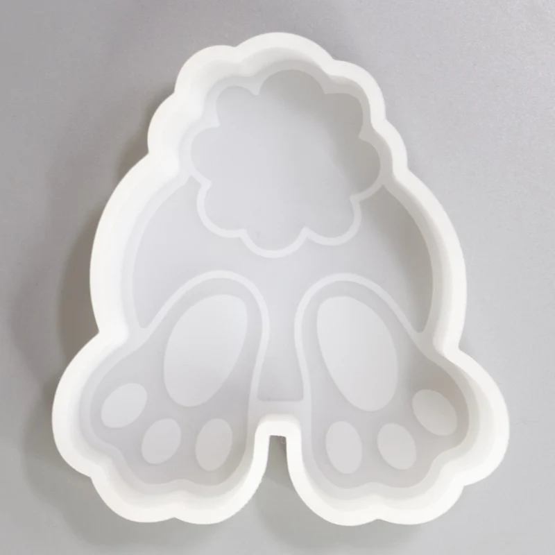 Silikonform Kaninchen Rückseite Aufsteller Oster Dekoration Gießform c. 10 cm